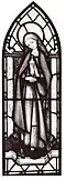 Stained glass window of St Mary Magdalen for St Cuthbert's Tsolo, South Africa by Faith Craft