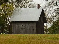 Detail of one of the slave quarters, built in the Carpenter Gothic style