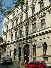 The Baron Fechtig House (Antal Skalnitzky, 1873) at Bródy Sándor utca 2. Built for Baron Nándor Fechtig. The ground floor houses the Múzeum Café and Restaurant, which has been in business (initially under the name Schodl) since the 1870s.