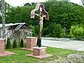 Crucifix next to the road