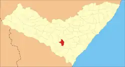Location of Feira Grande in Alagoas