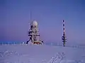 Weather radar with the new Feldberg Tower in the background