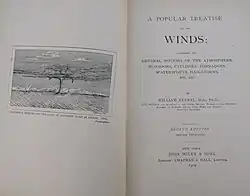 Frontispiece to A popular treatise on the winds: Comprising the general motions of the atmosphere, monsoons, cyclones, tornadoes, waterspouts, hail-storms, etc. by William Ferrel (1904)