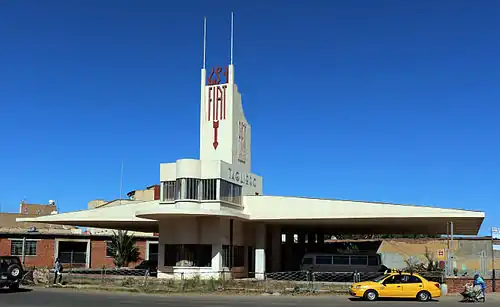 Fiat Tagliero Building in Asmara, Eritrea, by Giuseppe Pettazzi (1938)[155]
