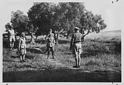 Italian Field Marshal Giovanni Messe surrenders to Lieutenant-General Sir Bernard Freyberg