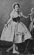Anna Prikhounova&nbsp;[ru] as Lise in Jules Perrot's production, Saint Petersburg, circa 1865