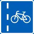 Cycle lane (sign above the line)