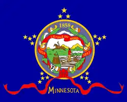 Flag of Minnesota, (reverse, February 28, 1893 – August 1957)