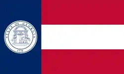 Flag of Georgia, (1920– February 13, 1956)