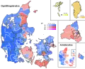 Largest party within each nomination district and constituency.