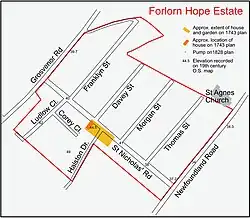 Location map of estate