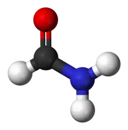 Ball and stick model of formamide