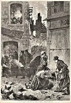 Les pétroleuses et leurs complices, drawing by Frédéric Lix in Le Monde illustré, 3 June 1871. Bibliothèque nationale de France.