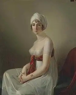 Portrait of Augustine Sophie Le Prince, the Artist's Wife by François Kinson