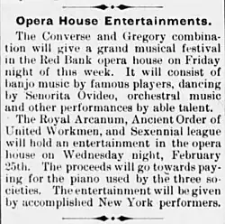 Frank Converse and George W. Gregory put on a show, advertisement, February 1891