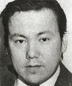 A black-and-white image of Frank Ferguson