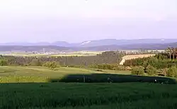 View of the Albtrauf from Hochmark near Frommenhausen