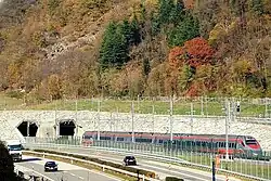 Biasca, south portal, 312 m (1,024 ft) a.s.l.