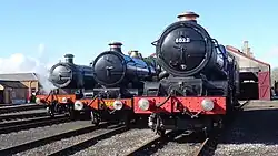 2999 (left) in comparison with other Great Western locomotives.