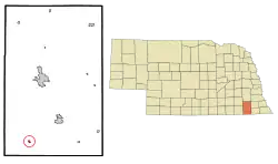Location of Odell, Nebraska