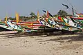 Senegalese fishing boats seen in the Gambian coasts.