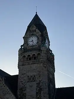 The clock tower designed by Kaiser Wilhelm II.