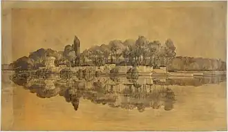 Preliminary drawing by Tony Garnier held at the Museum of Fine Arts of Lyon.