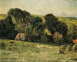 La Fenaison aux environs de Dieppe, 1885 Paul Gauguin.