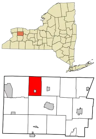Location in Genesee County and the state of New York.