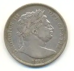 Half crown of George III, 1816