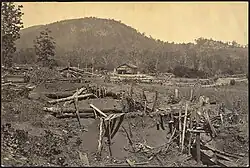 Wartime photograph by George N. Barnard shows Kennesaw Mountain.