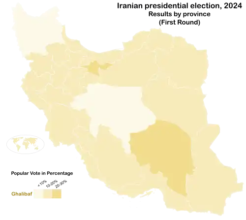 Ghalibaf votes by province