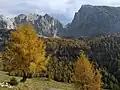 Ghez Peak and Doss di Dalun in autumn