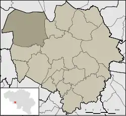 Location of Ghlin in Mons
