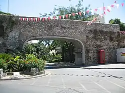 Referendum Gate at Southport Gates in Charles V Wall, Gibraltar. Named to commemorate the referendum
