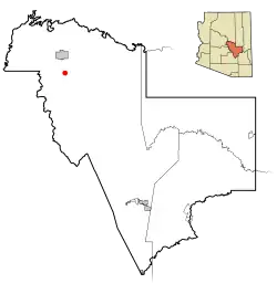 Location of Gisela, Arizona