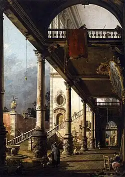 Canaletto Perspective View with Portico, 131 × 93&nbsp;cm