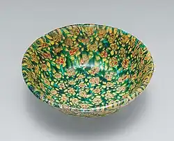 9th century bowl, millefiori, 5 5/8 in. (14.3&nbsp;cm) wide