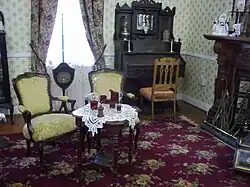 The living room in the mine manager's house