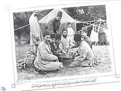 Image 10Iranian courtiers of the Qajar dynasty playing chess in Mazandaran (from History of chess)