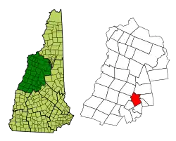Location in Grafton County, New Hampshire