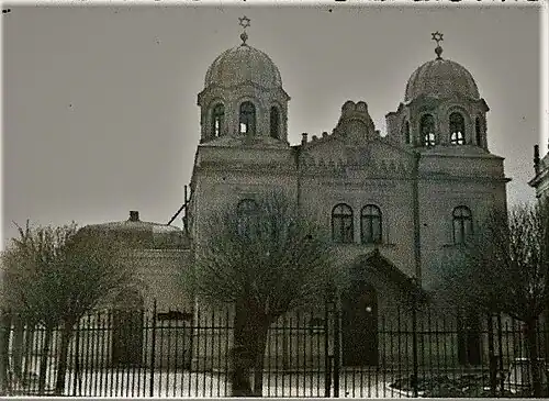 The "Cahal Grande" synagogue, located on 12 Negru Vodă Street. Built 1818, demolished 1985