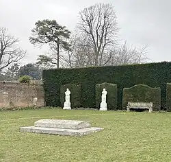 The grave of Margaret Greville DBE, at Polesden Lacey (Photo by Richard Salmon, 25 March 2025)