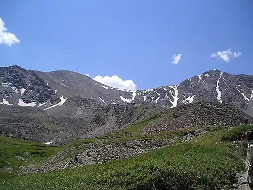 27. Grays Peak is the highest peak of the Front Range and the tenth highest peak of the Rocky Mountains.