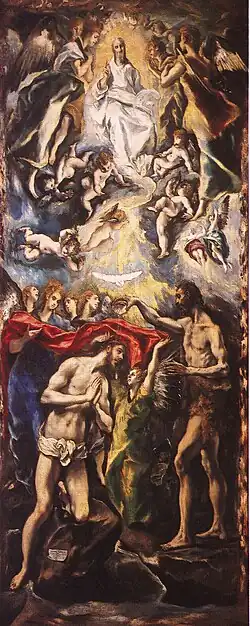 Baptism of Christ 1597-1600 315 x 144 cm Museo del Prado (Madrid)
