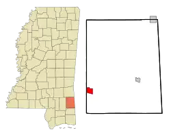Location of McLain, Mississippi