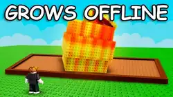 Game thumbnail featuring a Roblox player and a giant fruit.