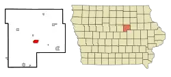 Location of Grundy Center, Iowa