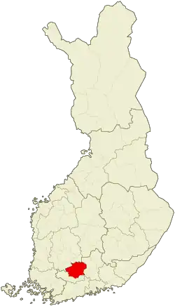 Location of Hämeenlinna sub-region
