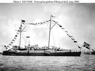 Viking at the Kiel Canal, June 1895